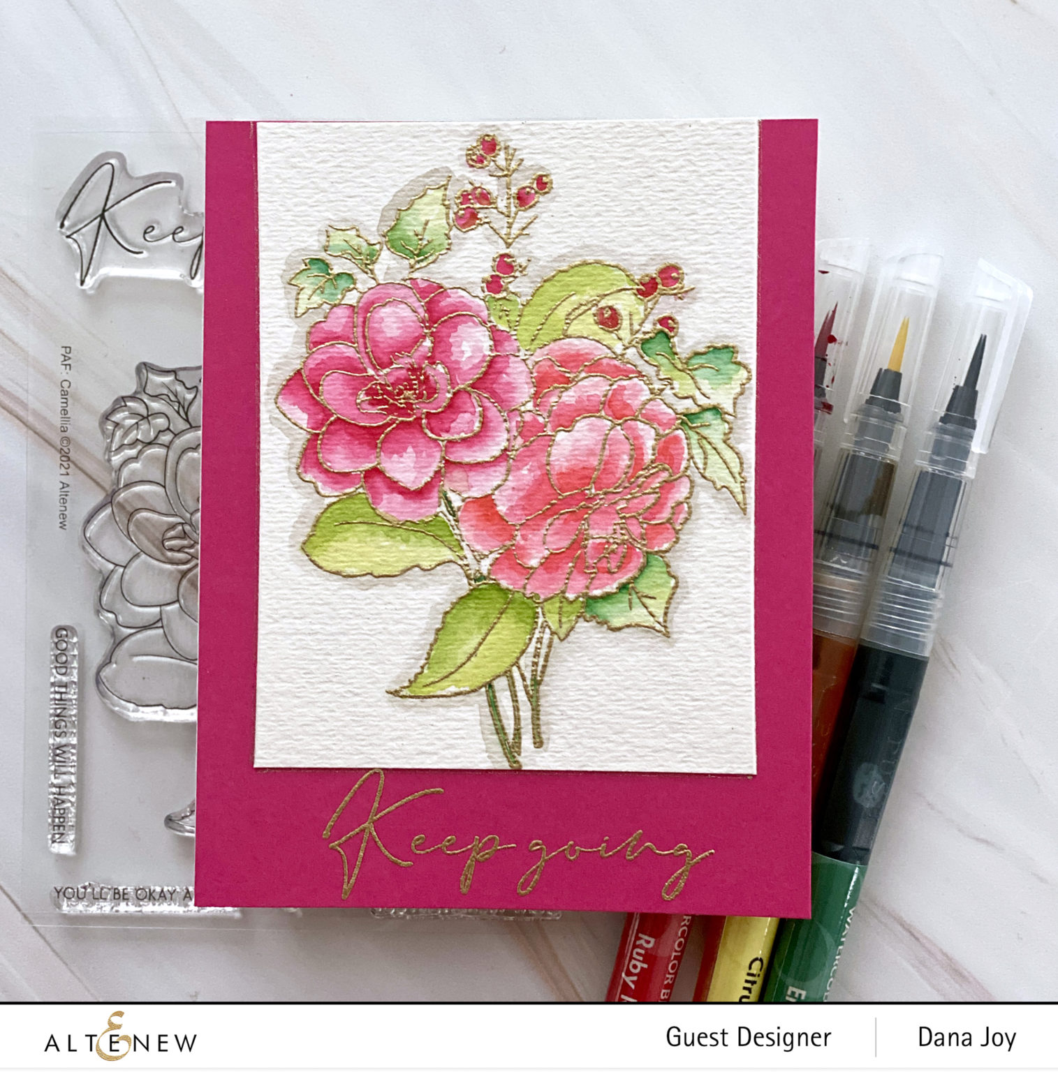 Altenew Paint-A-Flower: Camellia Outline Stamp Set Release Blog Hop ...